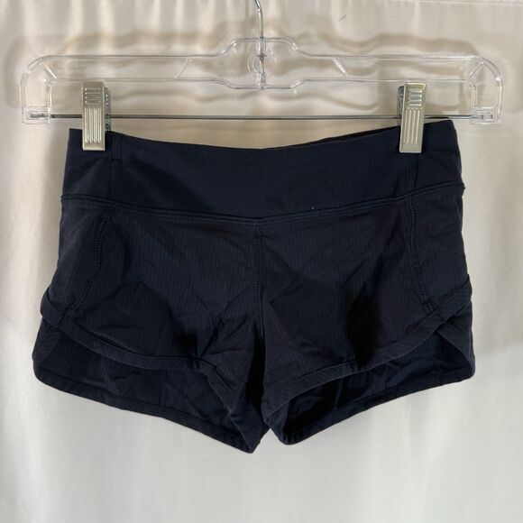 Ivivva Other - Ivivva Lululemon Shorts Size 7 Blue Pull On Zip Pocket Lined 2" Inseam